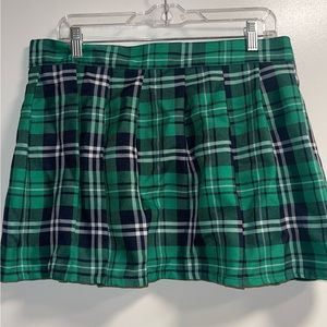 Spencer’s Green Plaid Mini Skirt Kilt Size L/XL